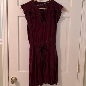 Abercrombie & Fitch Maroon Cotton Dress